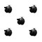 Service Caster 2'' Black Metal Hooded Twin Caster with Brake Nylon Wheels Top Plate, 5PK SCC-TP02S50D-NYS-FB-B-5 - alternate 1